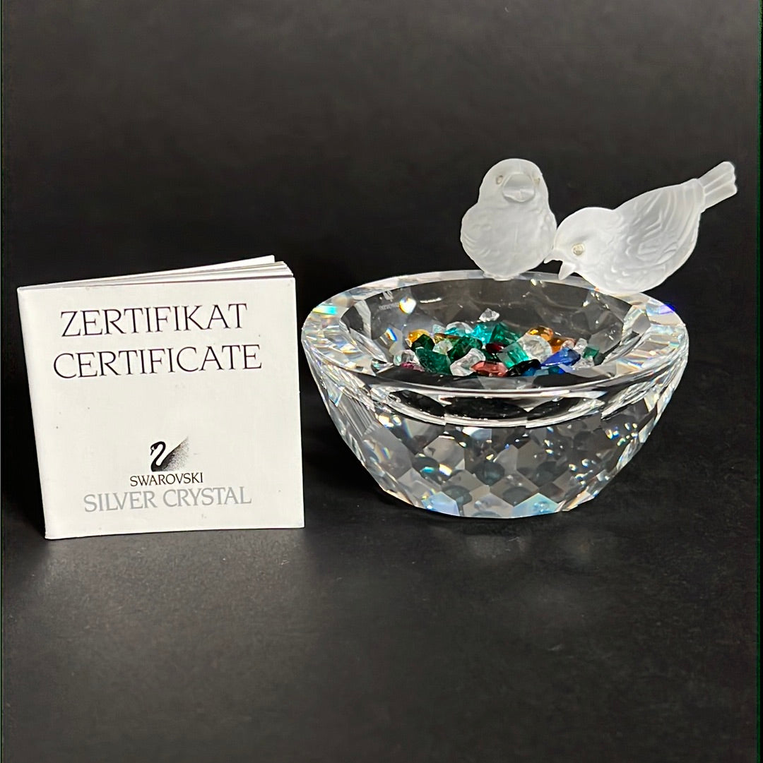 Swarovski Silver Crystal, bird bath, from the collection…